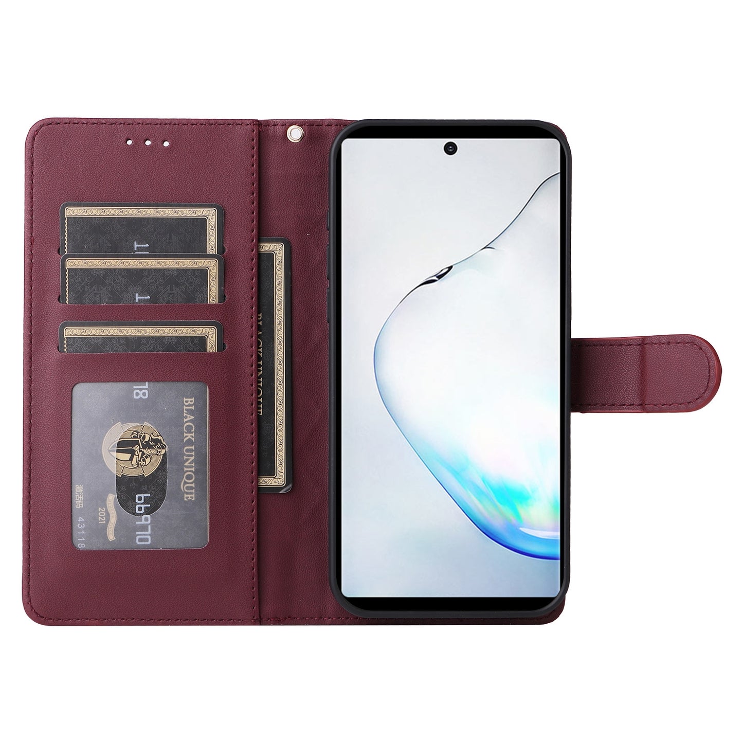 Samsung Galaxy Note10+ Diamond Lattice Leather Flip Phone Case - Durable and Convenient Holder with Precision Cutouts