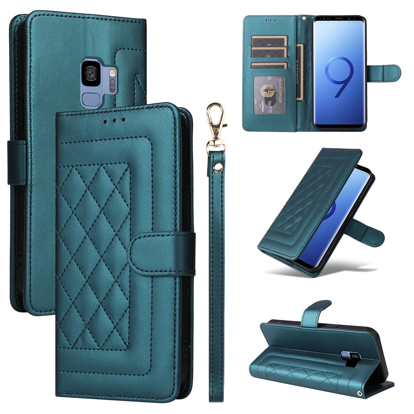 Samsung Galaxy Note10+ Diamond Lattice Leather Flip Phone Case - Durable and Convenient Holder with Precision Cutouts