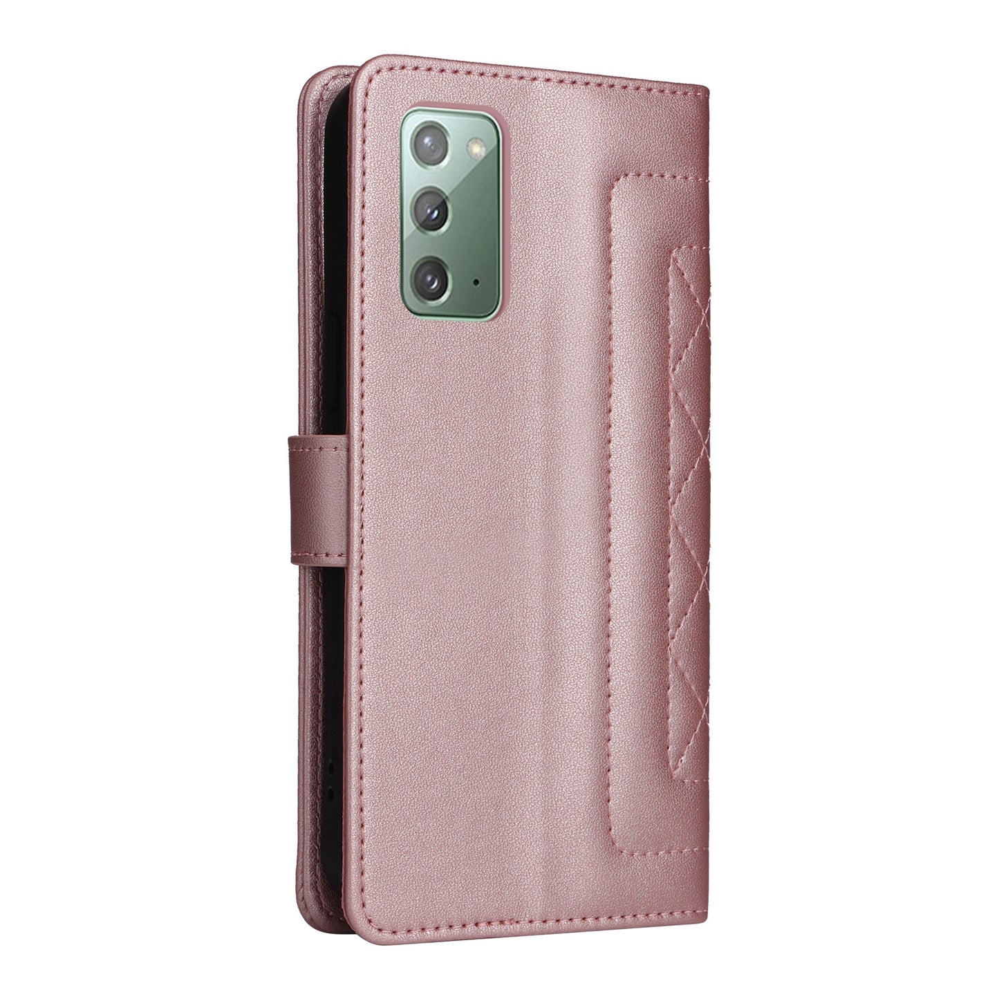 Samsung Galaxy Note20 Diamond Lattice Leather Flip Phone Case - Durable and Convenient Holder with Precision Cutouts