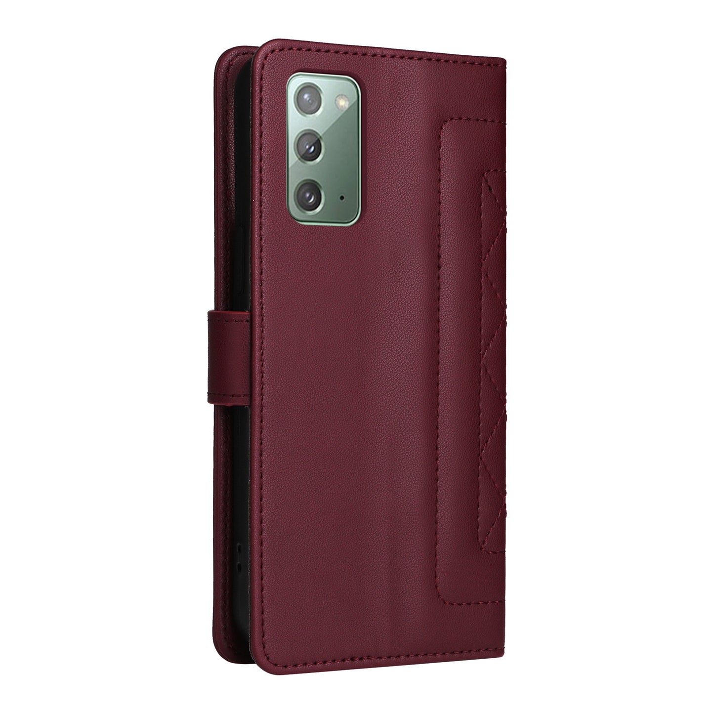 Samsung Galaxy Note20 Diamond Lattice Leather Flip Phone Case - Durable and Convenient Holder with Precision Cutouts