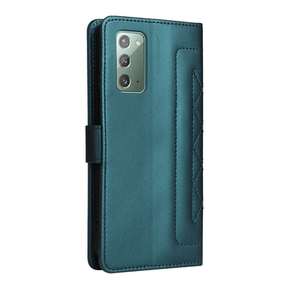 Samsung Galaxy Note20 Diamond Lattice Leather Flip Phone Case - Durable and Convenient Holder with Precision Cutouts
