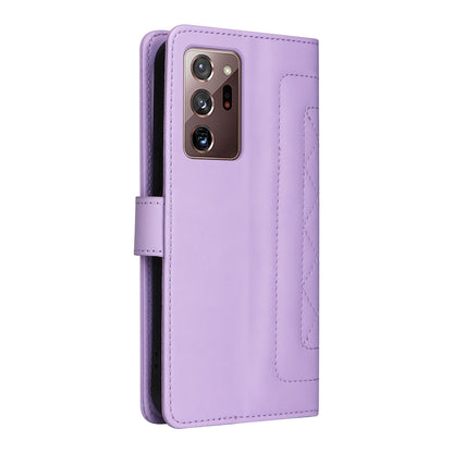 Samsung Galaxy Note20 Ultra Diamond Lattice Leather Flip Phone Case - Durable and Convenient Holder with Precision Cutouts
