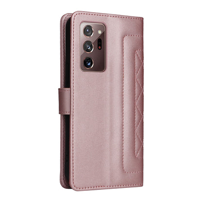 Samsung Galaxy Note20 Ultra Diamond Lattice Leather Flip Phone Case - Durable and Convenient Holder with Precision Cutouts