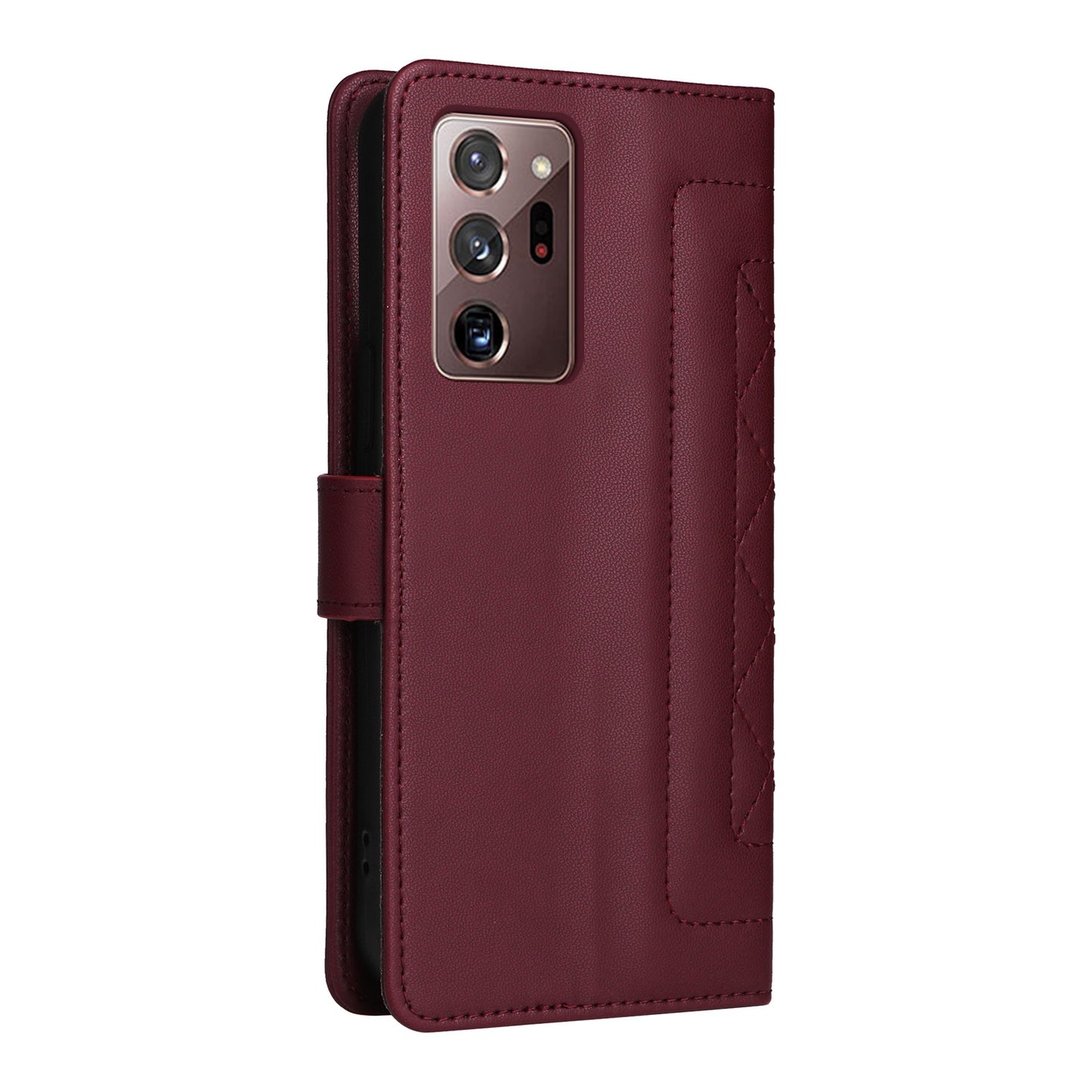 Samsung Galaxy Note20 Ultra Diamond Lattice Leather Flip Phone Case - Durable and Convenient Holder with Precision Cutouts