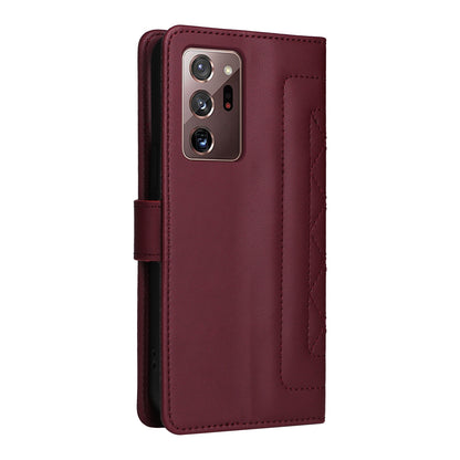 Samsung Galaxy Note20 Ultra Diamond Lattice Leather Flip Phone Case - Durable and Convenient Holder with Precision Cutouts