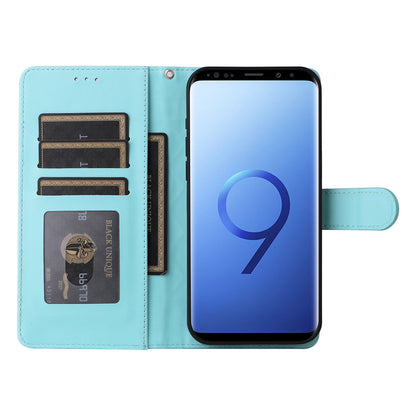 Samsung Galaxy S9 Diamond Lattice Leather Flip Phone Case - Durable and Convenient Holder with Precision Cutouts