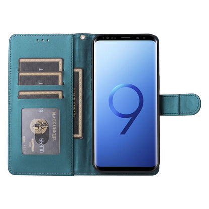 Samsung Galaxy S9 Diamond Lattice Leather Flip Phone Case - Durable and Convenient Holder with Precision Cutouts