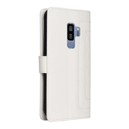 Samsung Galaxy S9+ Diamond Lattice Leather Flip Phone Case - Durable and Convenient Holder with Precision Cutouts