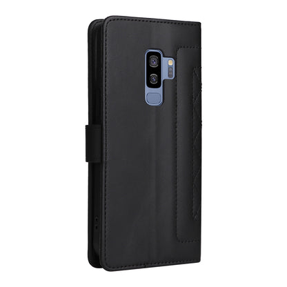 Samsung Galaxy S9+ Diamond Lattice Leather Flip Phone Case - Durable and Convenient Holder with Precision Cutouts