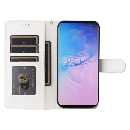 Samsung Galaxy S10 Diamond Lattice Leather Flip Phone Case - Durable and Convenient Holder with Precision Cutouts