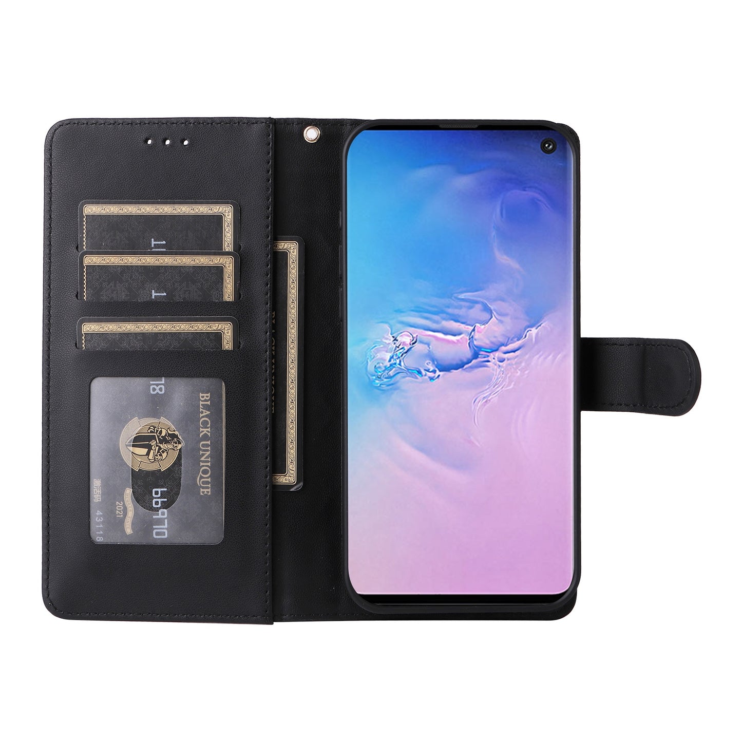 Samsung Galaxy S10 Diamond Lattice Leather Flip Phone Case - Durable and Convenient Holder with Precision Cutouts