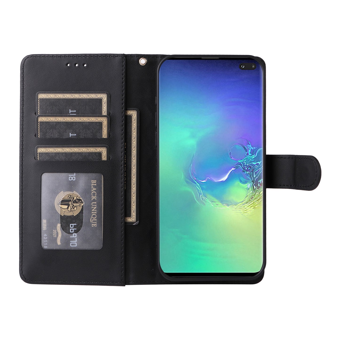 Samsung Galaxy S10+ Diamond Lattice Leather Flip Phone Case - Durable and Convenient Holder with Precision Cutouts