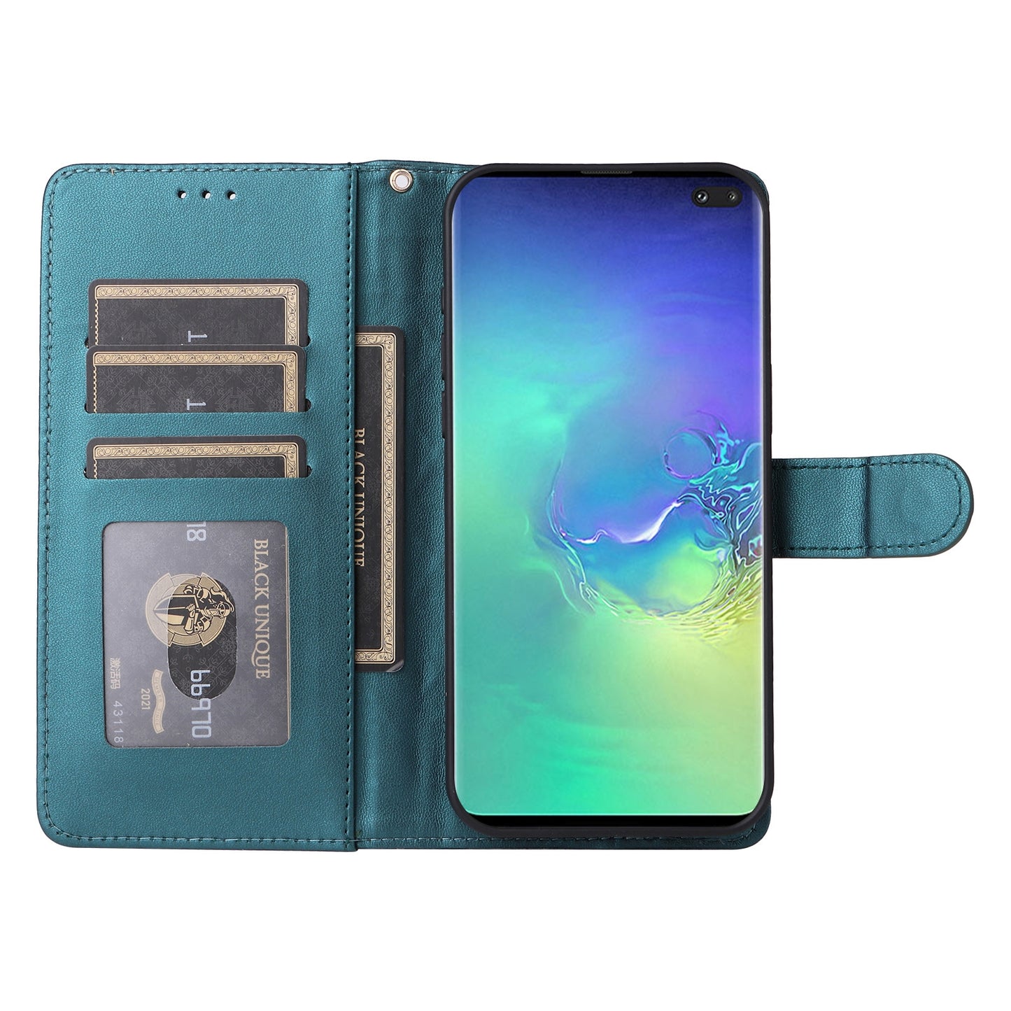 Samsung Galaxy S10+ Diamond Lattice Leather Flip Phone Case - Durable and Convenient Holder with Precision Cutouts