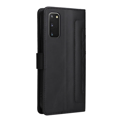 Samsung Galaxy S20 Diamond Lattice Leather Flip Phone Case - Durable and Convenient Holder with Precision Cutouts