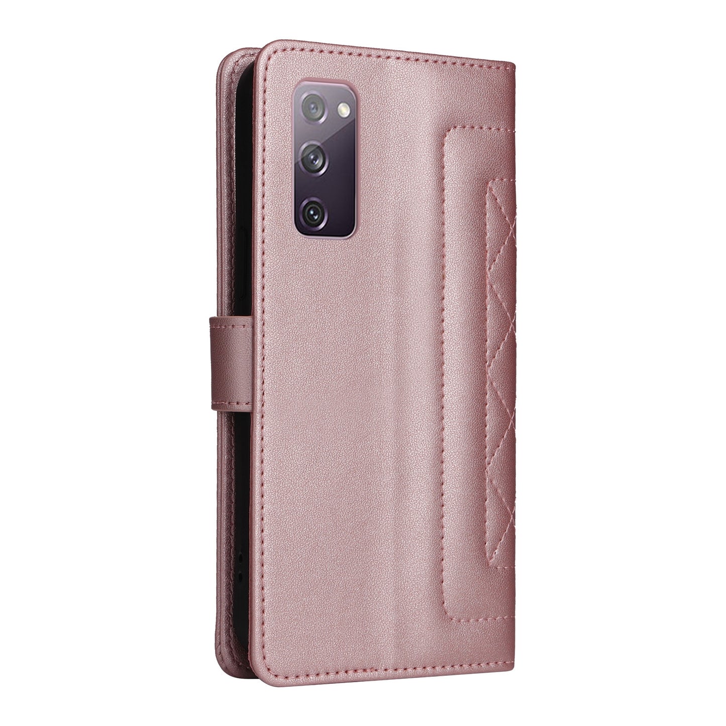 Samsung Galaxy S20 FE Diamond Lattice Leather Flip Phone Case - Durable and Convenient Holder with Precision Cutouts