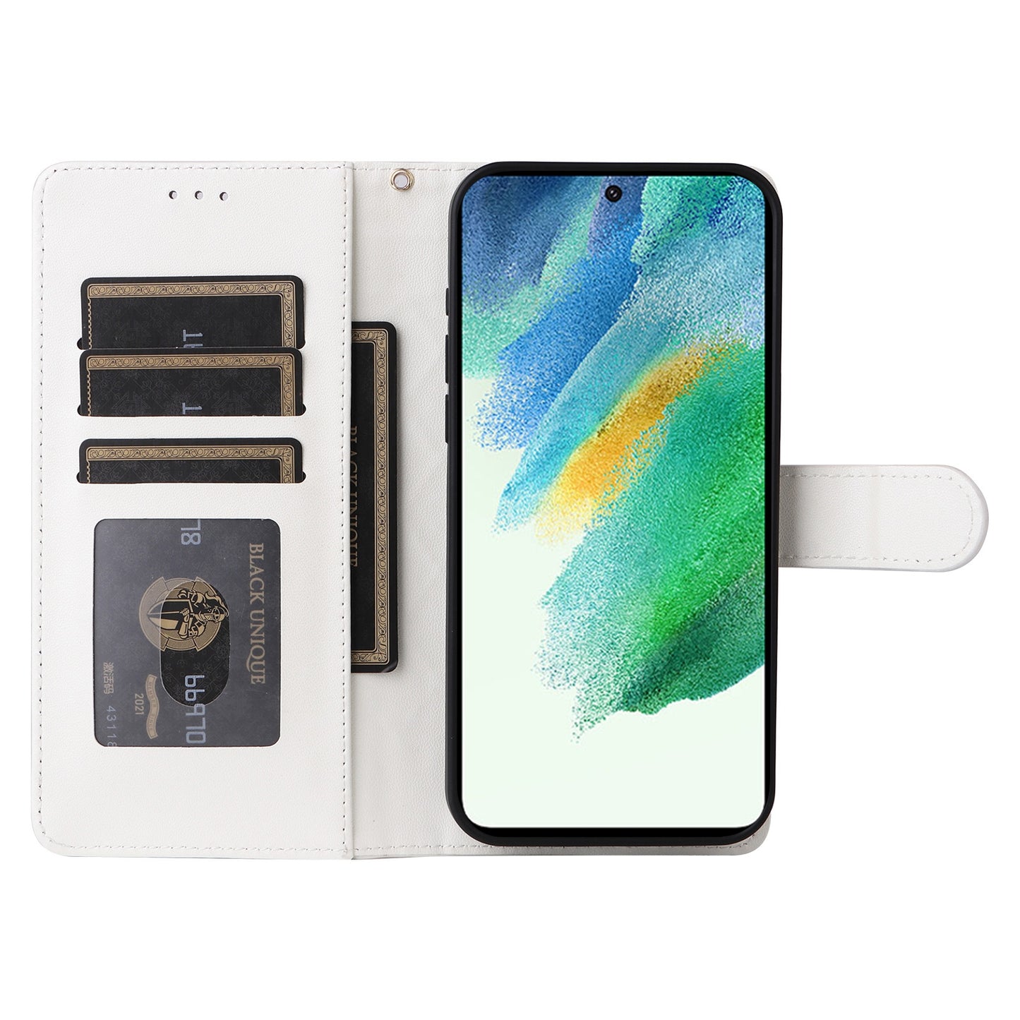 Samsung Galaxy S21 FE 5G Diamond Lattice Leather Flip Phone Case - Durable and Convenient Holder with Precision Cutouts