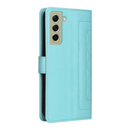 Samsung Galaxy S21 FE 5G Diamond Lattice Leather Flip Phone Case - Durable and Convenient Holder with Precision Cutouts