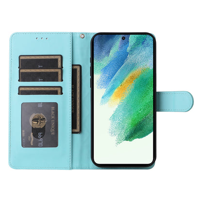 Samsung Galaxy S21 FE 5G Diamond Lattice Leather Flip Phone Case - Durable and Convenient Holder with Precision Cutouts