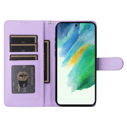 Samsung Galaxy S21 FE 5G Diamond Lattice Leather Flip Phone Case - Durable and Convenient Holder with Precision Cutouts