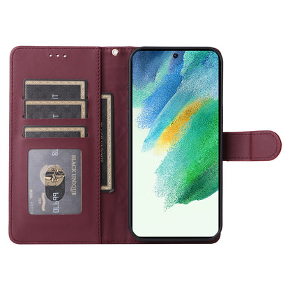 Samsung Galaxy S21 FE 5G Diamond Lattice Leather Flip Phone Case - Durable and Convenient Holder with Precision Cutouts