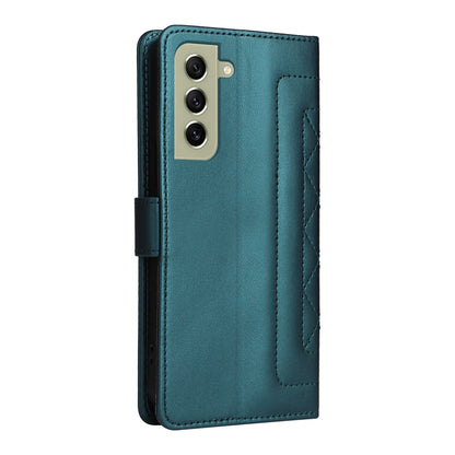 Samsung Galaxy S21 FE 5G Diamond Lattice Leather Flip Phone Case - Durable and Convenient Holder with Precision Cutouts