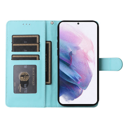 Samsung Galaxy S21+ 5G Diamond Lattice Leather Flip Phone Case - Durable and Convenient Holder with Precision Cutouts