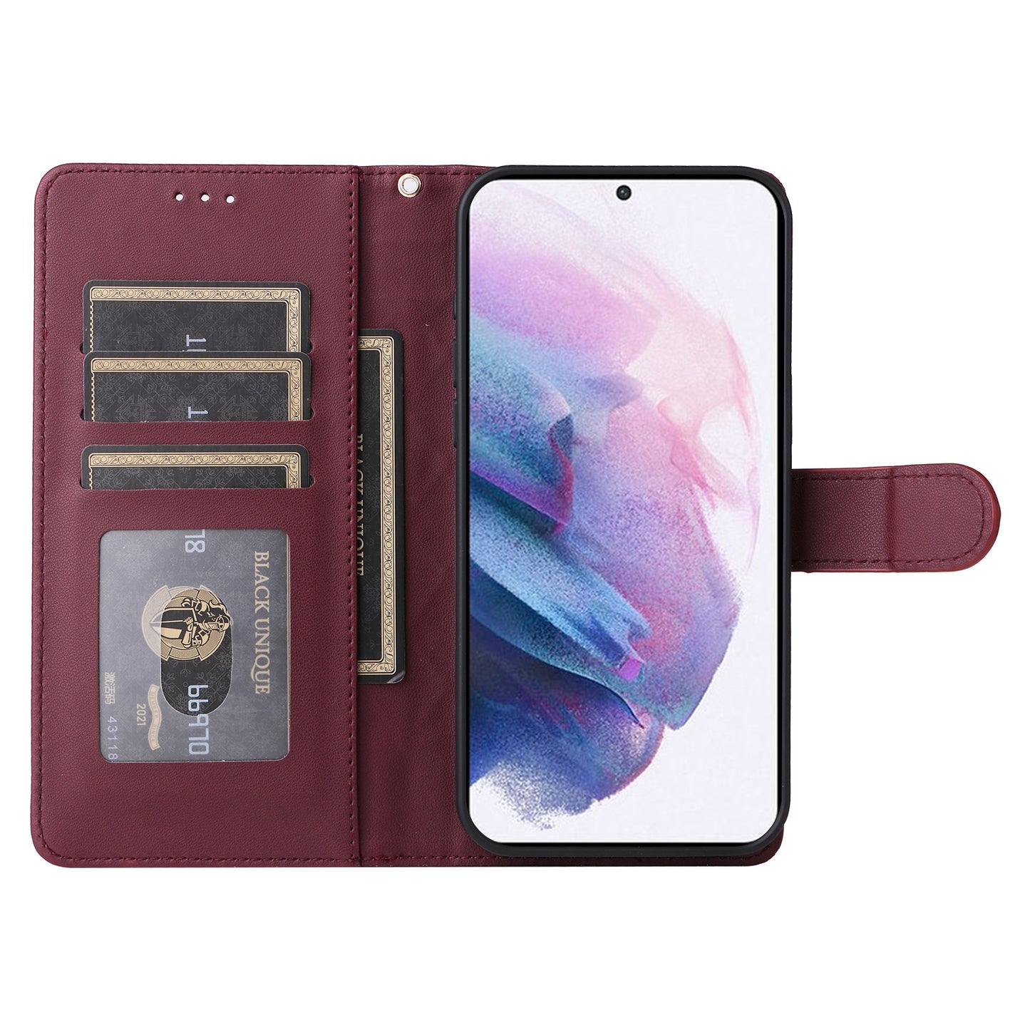 Samsung Galaxy S21+ 5G Diamond Lattice Leather Flip Phone Case - Durable and Convenient Holder with Precision Cutouts