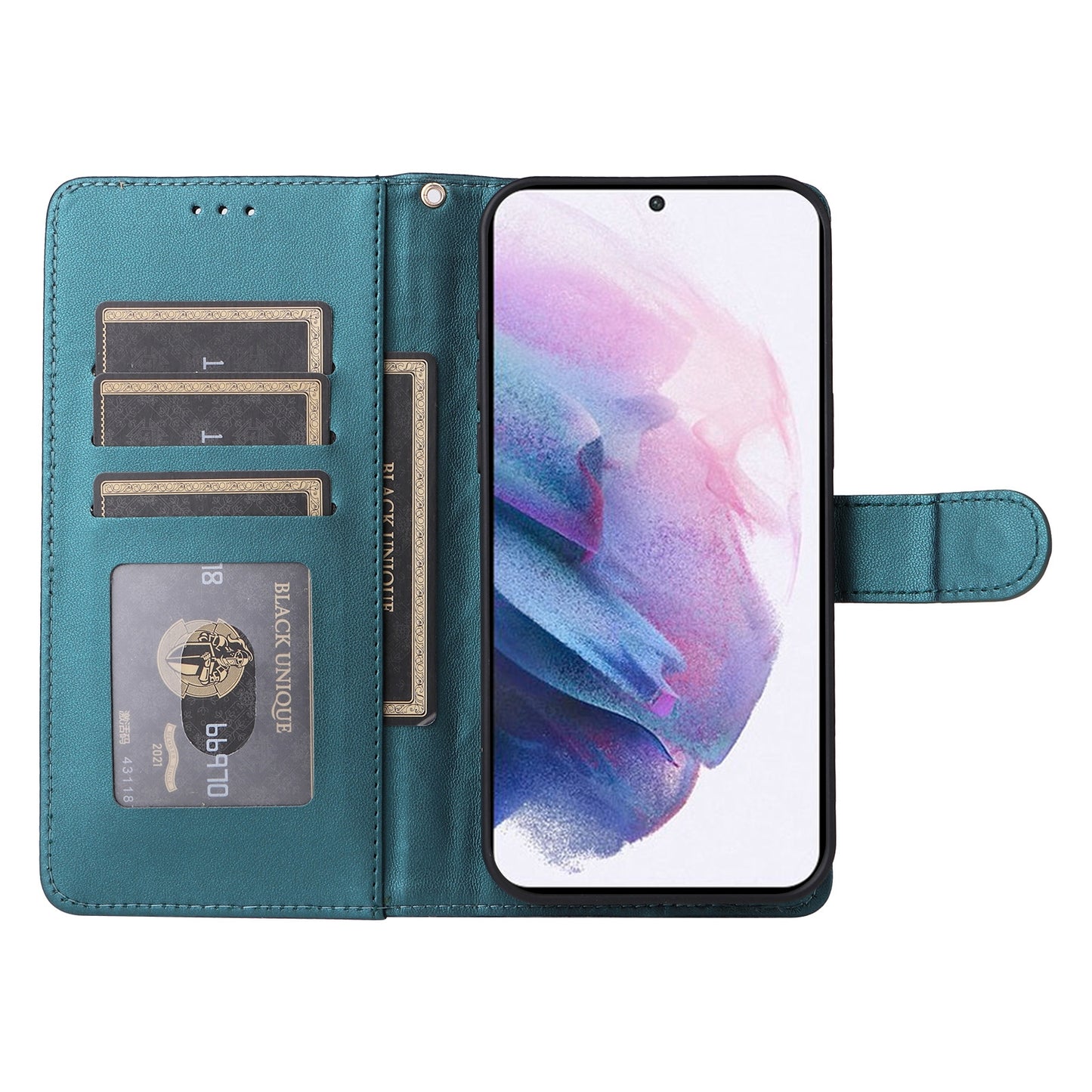 Samsung Galaxy S21+ 5G Diamond Lattice Leather Flip Phone Case - Durable and Convenient Holder with Precision Cutouts