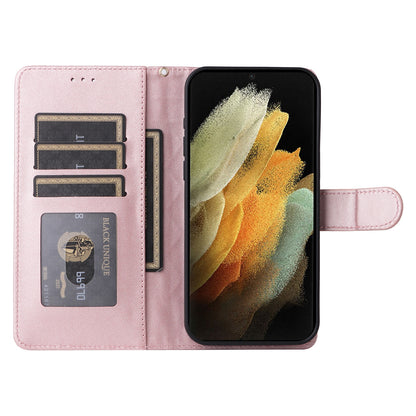 Samsung Galaxy S21 Ultra 5G Diamond Lattice Leather Flip Phone Case - Durable and Convenient Holder with Precision Cutouts