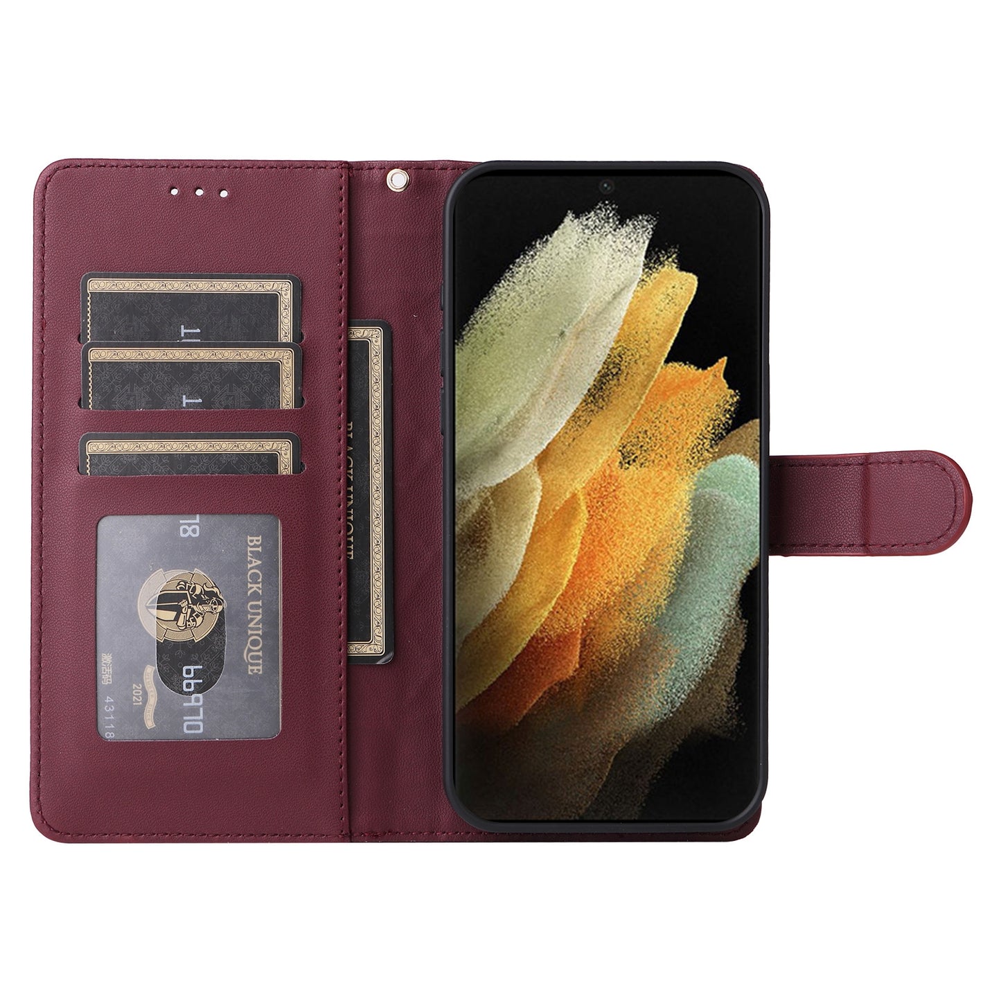 Samsung Galaxy S21 Ultra 5G Diamond Lattice Leather Flip Phone Case - Durable and Convenient Holder with Precision Cutouts