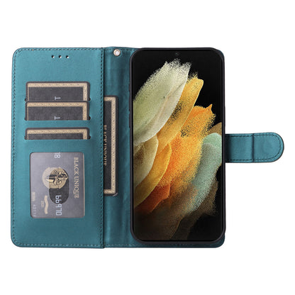 Samsung Galaxy S21 Ultra 5G Diamond Lattice Leather Flip Phone Case - Durable and Convenient Holder with Precision Cutouts