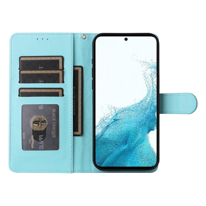 Samsung Galaxy S22 5G Diamond Lattice Leather Flip Phone Case - Durable and Convenient Holder with Precision Cutouts