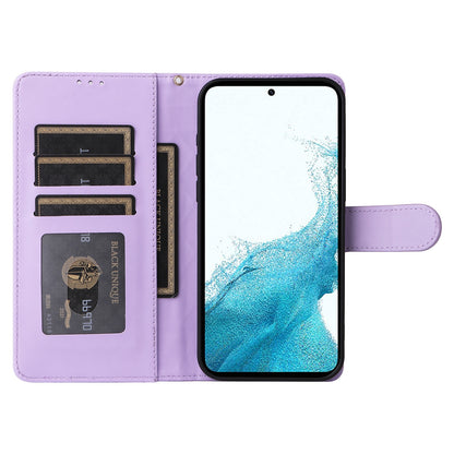 Samsung Galaxy S22 5G Diamond Lattice Leather Flip Phone Case - Durable and Convenient Holder with Precision Cutouts