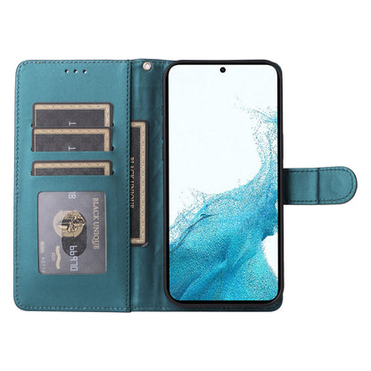 Samsung Galaxy S22 5G Diamond Lattice Leather Flip Phone Case - Durable and Convenient Holder with Precision Cutouts