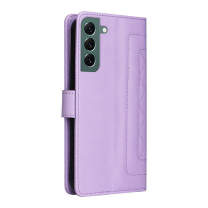 Samsung Galaxy S22+ 5G Diamond Lattice Leather Flip Phone Case - Durable and Convenient Holder with Precision Cutouts