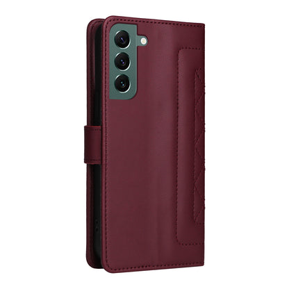 Samsung Galaxy S22+ 5G Diamond Lattice Leather Flip Phone Case - Durable and Convenient Holder with Precision Cutouts