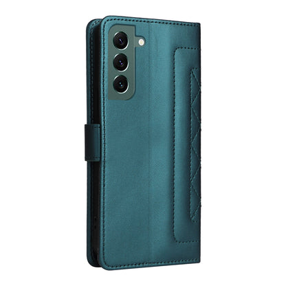 Samsung Galaxy S22+ 5G Diamond Lattice Leather Flip Phone Case - Durable and Convenient Holder with Precision Cutouts