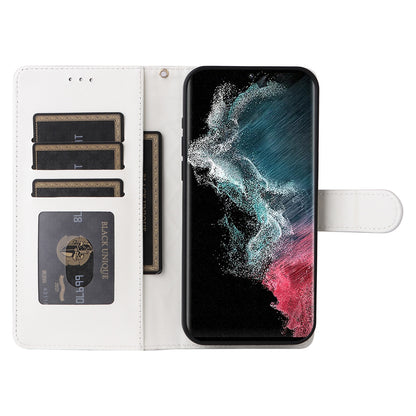 Samsung Galaxy S22 Ultra 5G Diamond Lattice Leather Flip Phone Case - Durable and Convenient Holder with Precision Cutouts