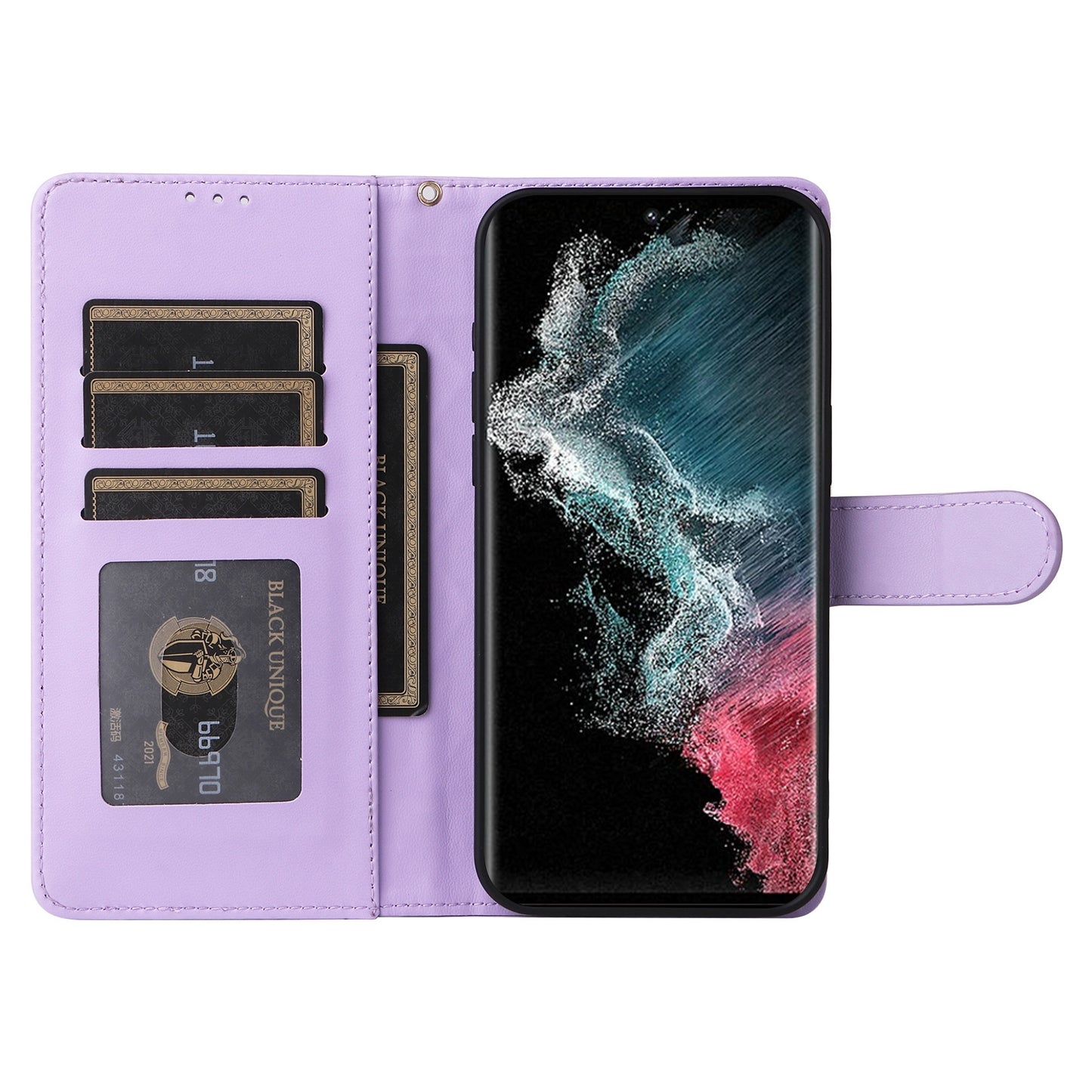 Samsung Galaxy S22 Ultra 5G Diamond Lattice Leather Flip Phone Case - Durable and Convenient Holder with Precision Cutouts