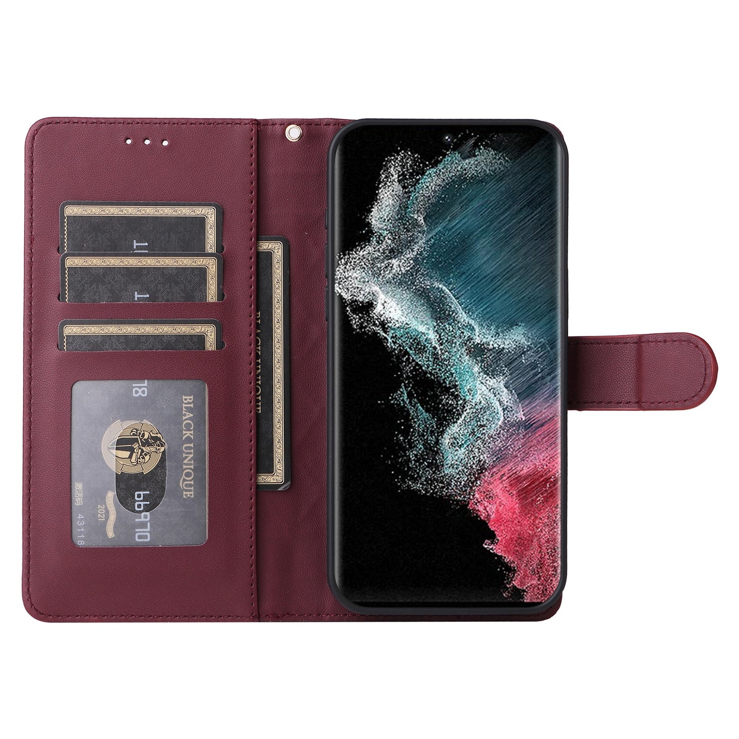 Samsung Galaxy S22 Ultra 5G Diamond Lattice Leather Flip Phone Case - Durable and Convenient Holder with Precision Cutouts