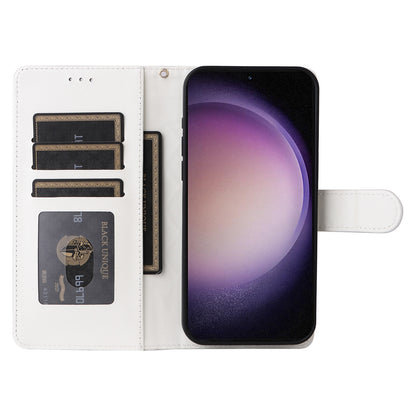 Samsung Galaxy S23 5G Diamond Lattice Leather Flip Phone Case - Durable and Convenient Holder with Precision Cutouts