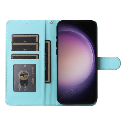 Samsung Galaxy S23 5G Diamond Lattice Leather Flip Phone Case - Durable and Convenient Holder with Precision Cutouts