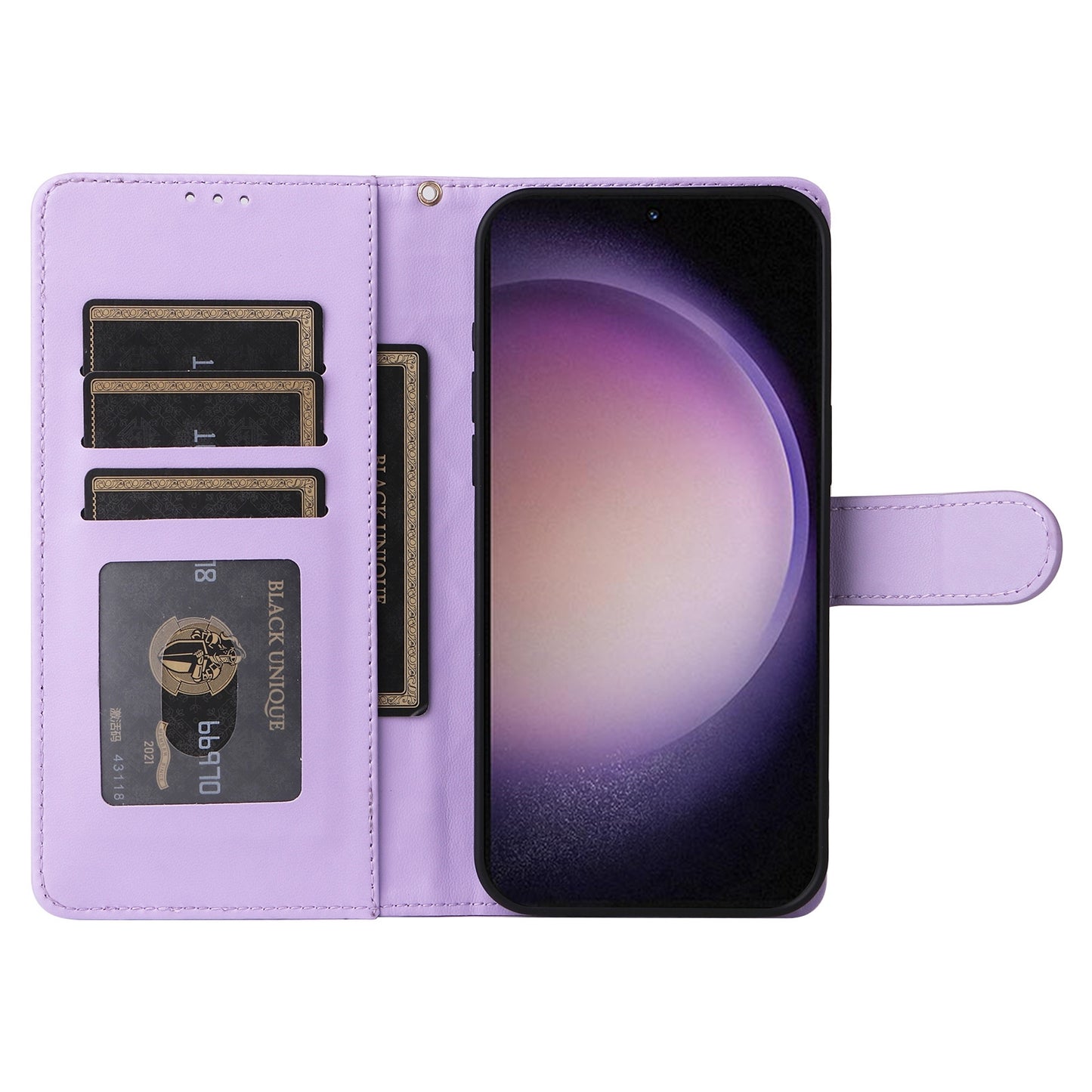 Samsung Galaxy S23 5G Diamond Lattice Leather Flip Phone Case - Durable and Convenient Holder with Precision Cutouts