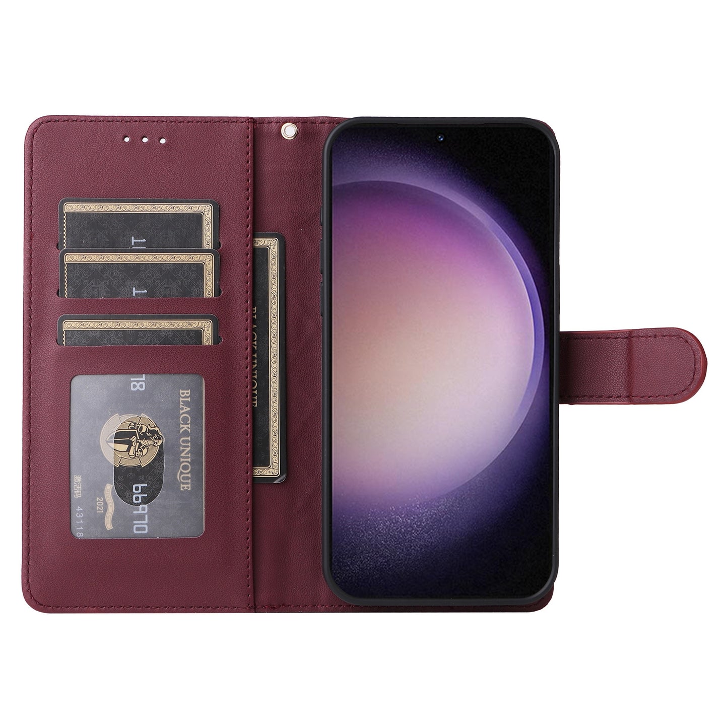 Samsung Galaxy S23 5G Diamond Lattice Leather Flip Phone Case - Durable and Convenient Holder with Precision Cutouts