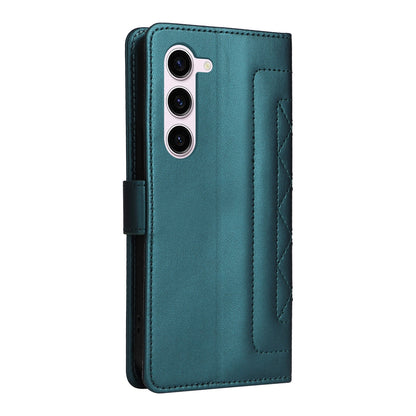 Samsung Galaxy S23 5G Diamond Lattice Leather Flip Phone Case - Durable and Convenient Holder with Precision Cutouts