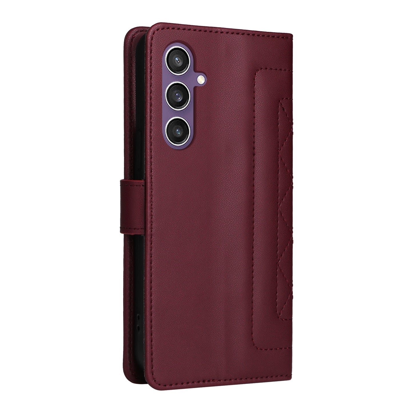 Samsung Galaxy S23 FE 5G Diamond Lattice Leather Flip Phone Case - Durable and Convenient Holder with Precision Cutouts