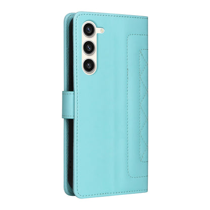 Samsung Galaxy S23+ 5G Diamond Lattice Leather Flip Phone Case - Durable and Convenient Holder with Precision Cutouts