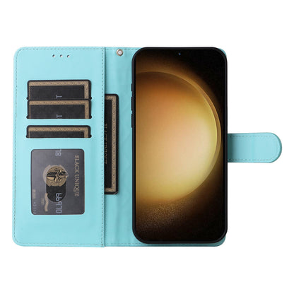 Samsung Galaxy S23+ 5G Diamond Lattice Leather Flip Phone Case - Durable and Convenient Holder with Precision Cutouts