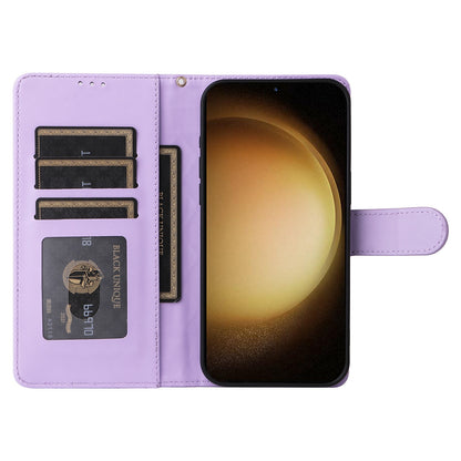 Samsung Galaxy S23+ 5G Diamond Lattice Leather Flip Phone Case - Durable and Convenient Holder with Precision Cutouts