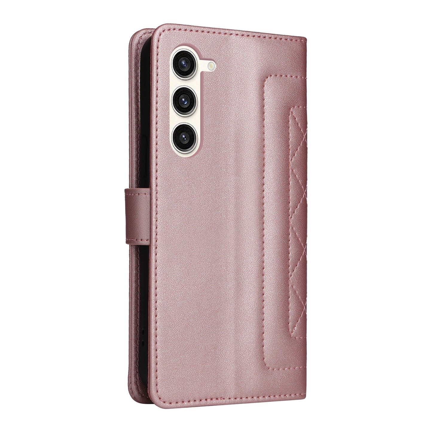 Samsung Galaxy S23+ 5G Diamond Lattice Leather Flip Phone Case - Durable and Convenient Holder with Precision Cutouts